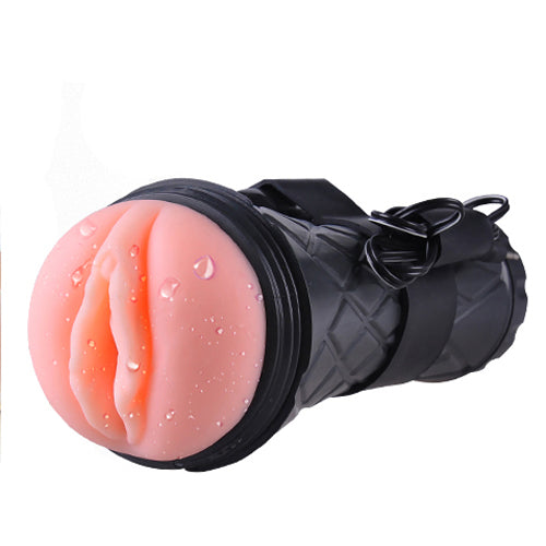 Vibrating Masturbator Cup Penis Flesh Light Sleeve Stroker Sex Toys for Men Remote Control