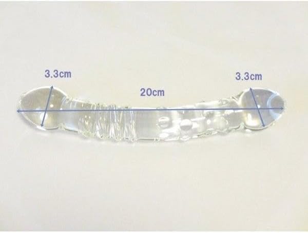 Double Ended Crystal Glass Anal Beads Butt Plug P- Spot G-Spot Stimulation Sex Toys for Men Women Couples Gay LGBTQ