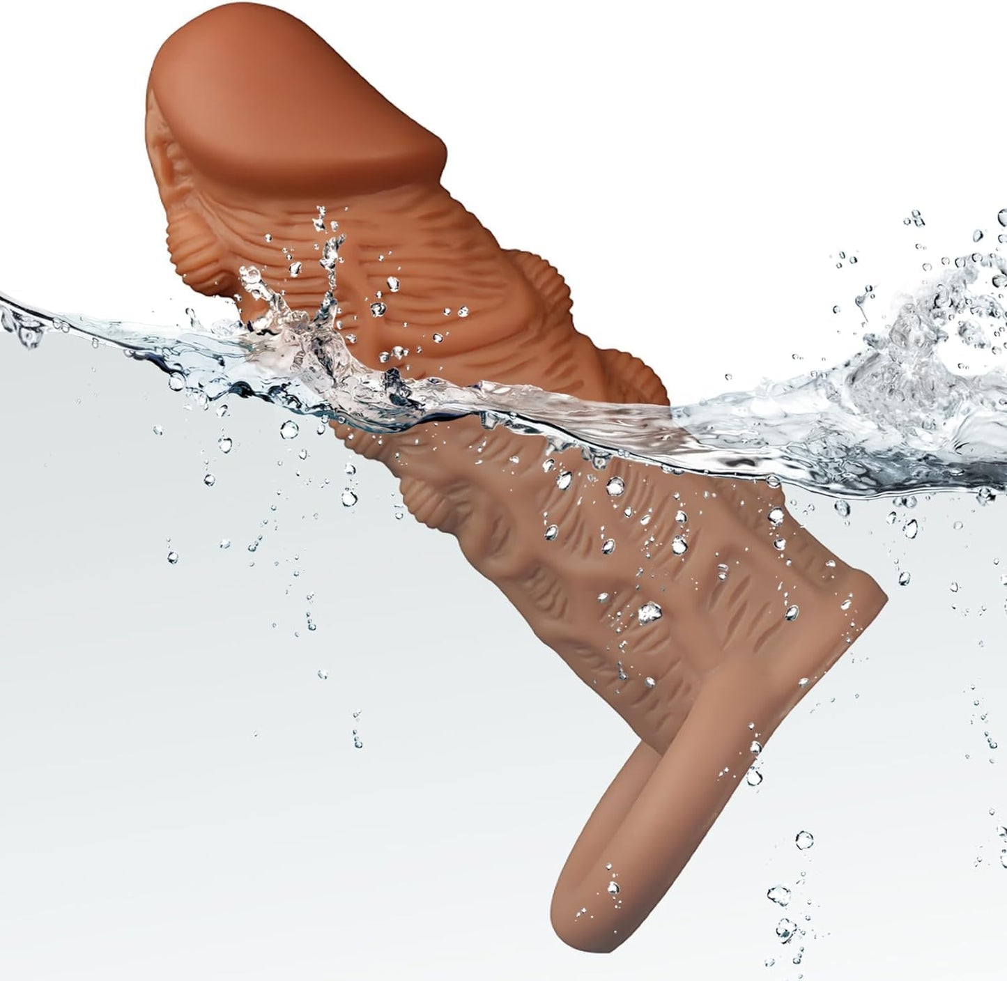 Reusable Condom Penis Sleeve Extender Enlarger Ball Loop Girth Sheath Sex Toys for Men Couples LGBTQ