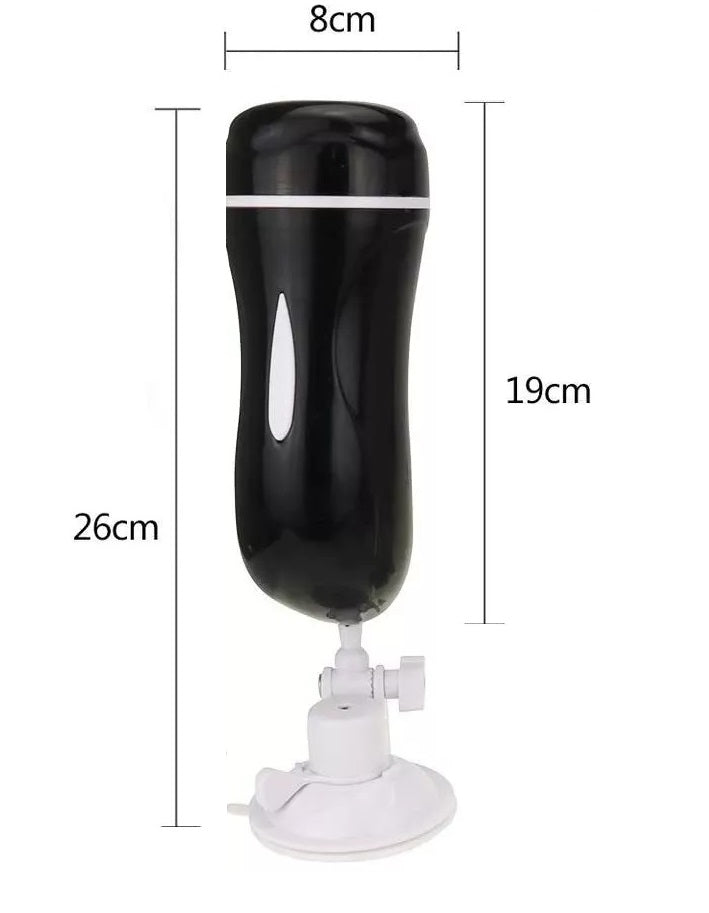 2 in1 Anal & Vagina Shape Male Vibrating Masturbation Cup Hands-Free Suction Cup Flesh Light Stroker Sex Toys for Men