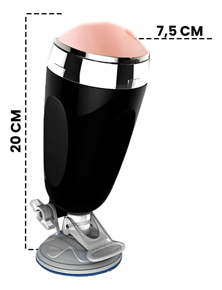 Male Vibrating Masturbation Cup Hands-Free Suction Cup Flesh Light Stroker Sex Toys for Men