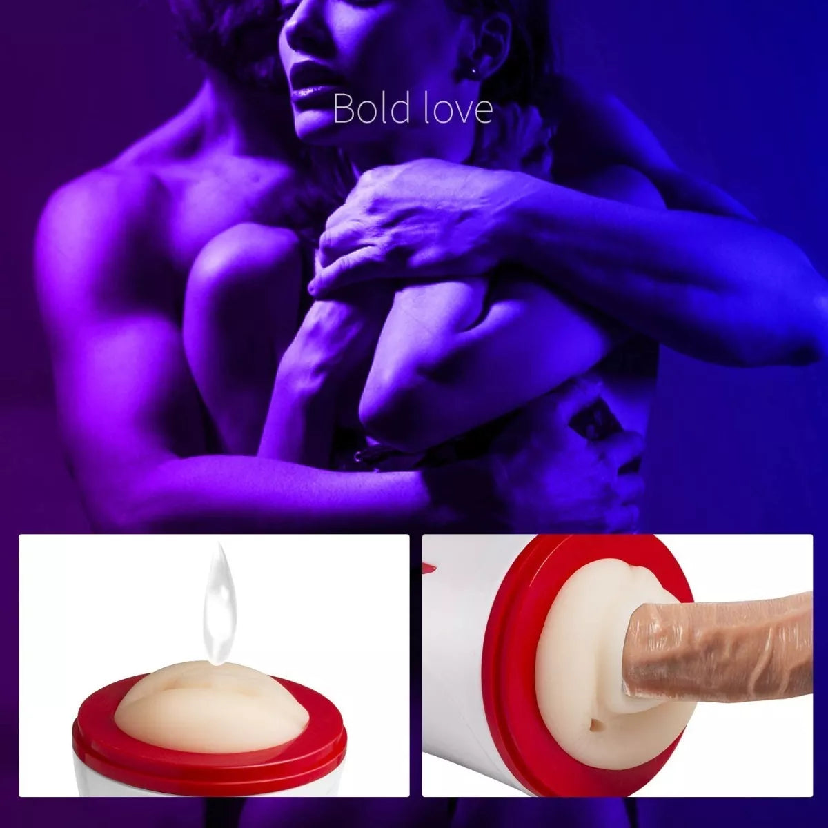 2 in1 Anal & Vagina Shape Male Vibrating Masturbation Cup Hands-Free Suction Cup Flesh Light Stroker Sex Toys for Men