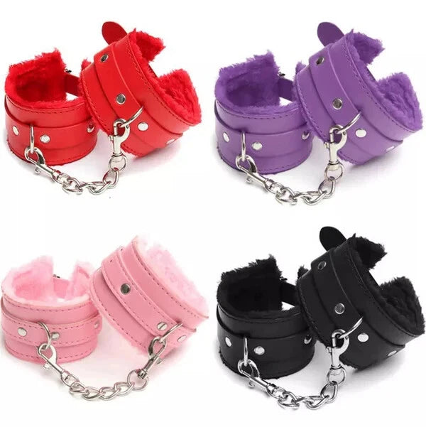 Bondage Set Kit HANDCUFFS BDSM Fetish Sex Ankle Restraint Role Play Toys for Couples