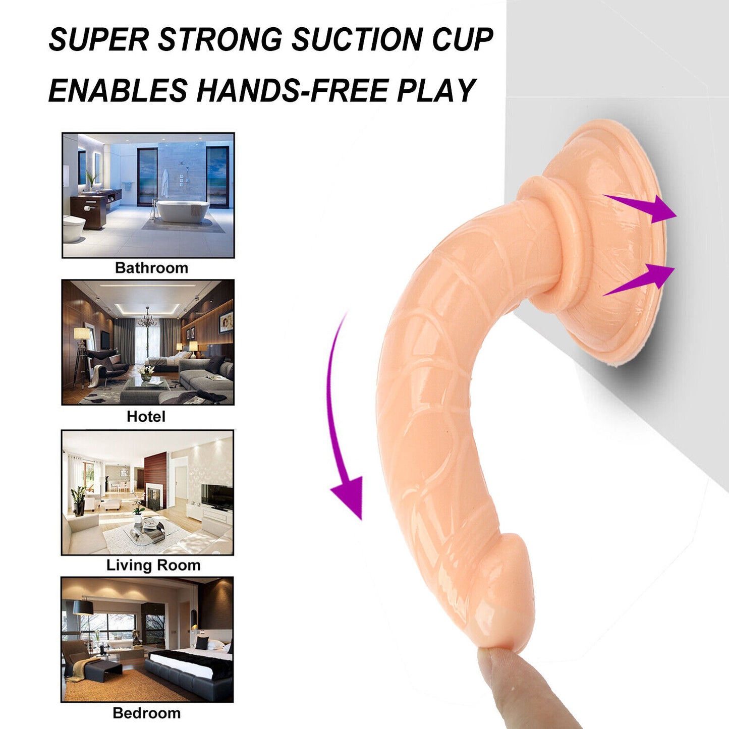 5.51" Realistic Dildo Suction Cup Thick Dong Anal Butt Ass Plug Sex Toys For Men Women Couples