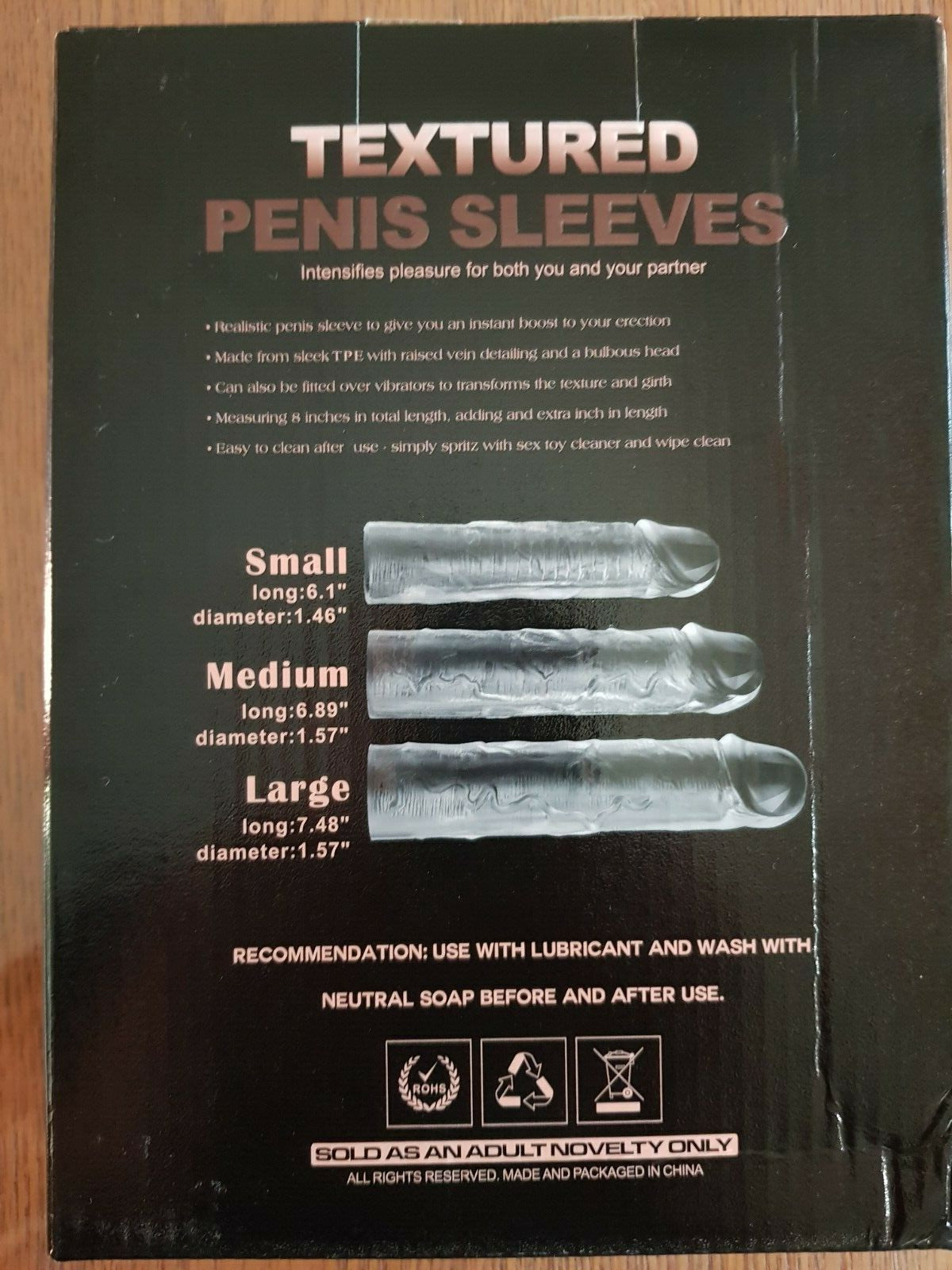 3 Pack 3 Sizes Reusable Penis Set Kit Extender Enlarger Sleeve Condom Sex Toys for Men Couples