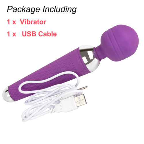 Magic Wand USB Vibrator Anal Butt Plug Sex Toys for Men Women Couples LGBTQ Gay Masturbator