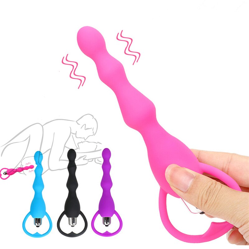 Vibrating Anal Butt Plug Beads Prostate Massager Sex Toys for Men Woman Couples LGBTQ Gay