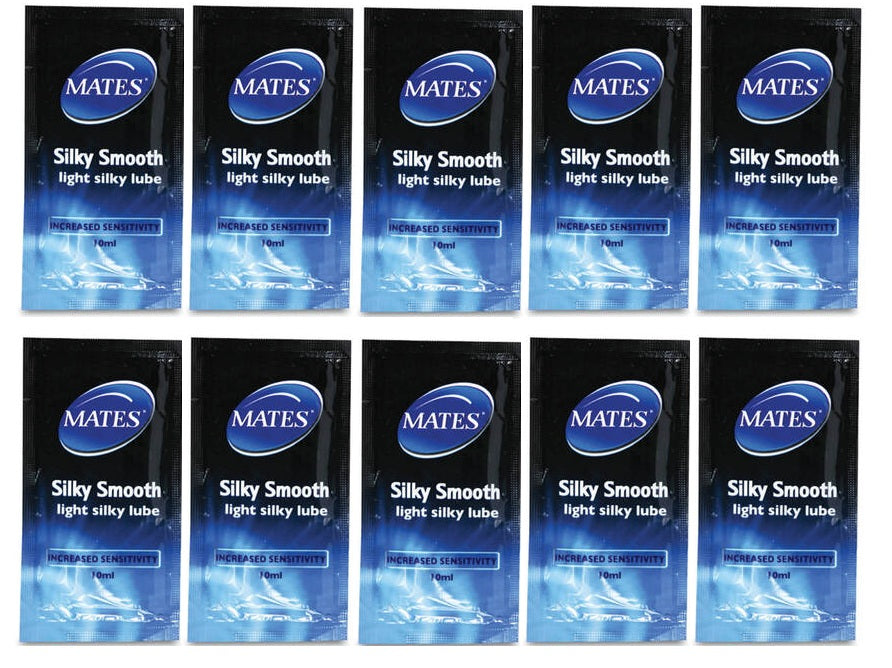 10 sachets Quality Mates Silky Smooth 10ml Sachet Lubricant for Sex Toys Men Women Couples