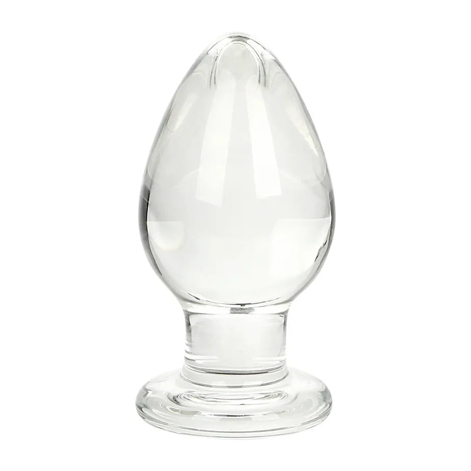 Crystal Glass Anal Butt Plug G-Spot Stimulation Dildo Non- Vibrator Masturbator Sex Toys for Men Women Couples Gay LGBTQ
