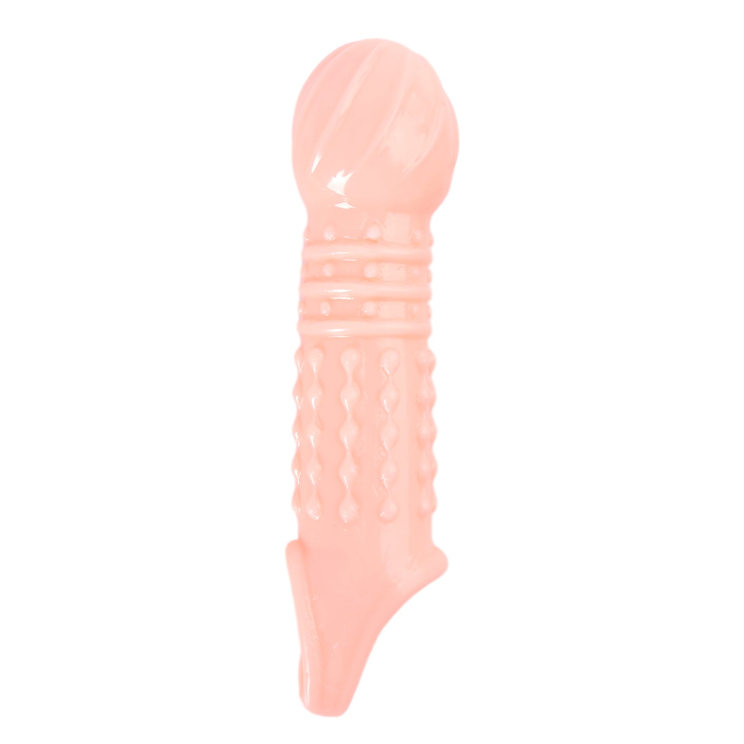 Reusable Condom Penis Sleeve Extender Enlarger Ball Loop Girth Sheath Sex Toys for Men Couples