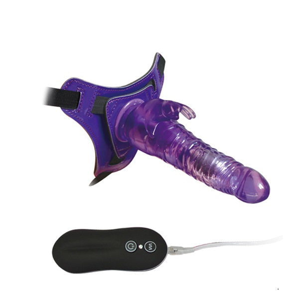 8.5" Vibrating Strap On Dildo & Harness G-Spot Anal Butt Plug Sex Toys for Men Women Couples Gay Lesbian