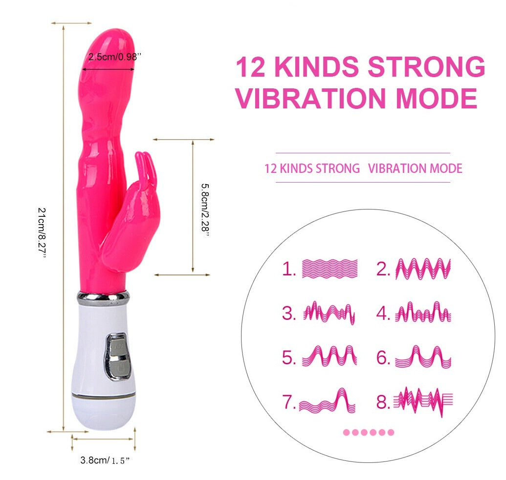 Pussy Vagina G-Spot Rabbit Vibrator Anal Butt Plug Sex Toys for Men Women Couples LGBTQ Gay Masturbator