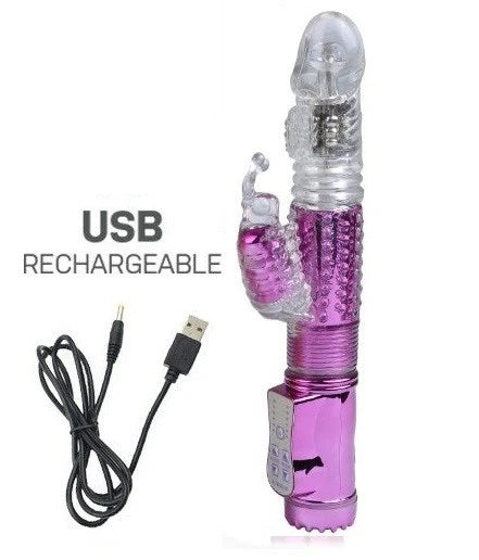 Pussy Vagina Rabbit G-Spot Vibrator Anal Butt Plug Sex Toys for Men Women Couples LGBTQ Gay Masturbator
