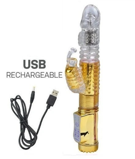 Pussy Vagina Rabbit G-Spot Vibrator Anal Butt Plug Sex Toys for Men Women Couples LGBTQ Gay Masturbator