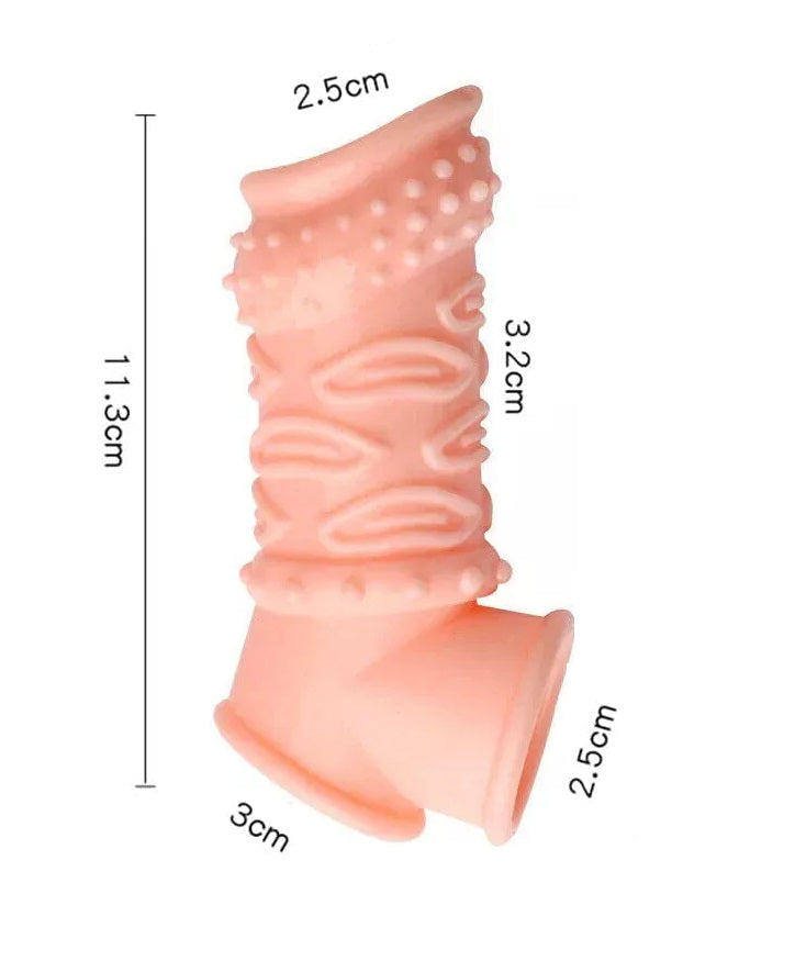 Reusable Penis Sleeve Cock Ring Enlarger Sex Toys for Men Couples