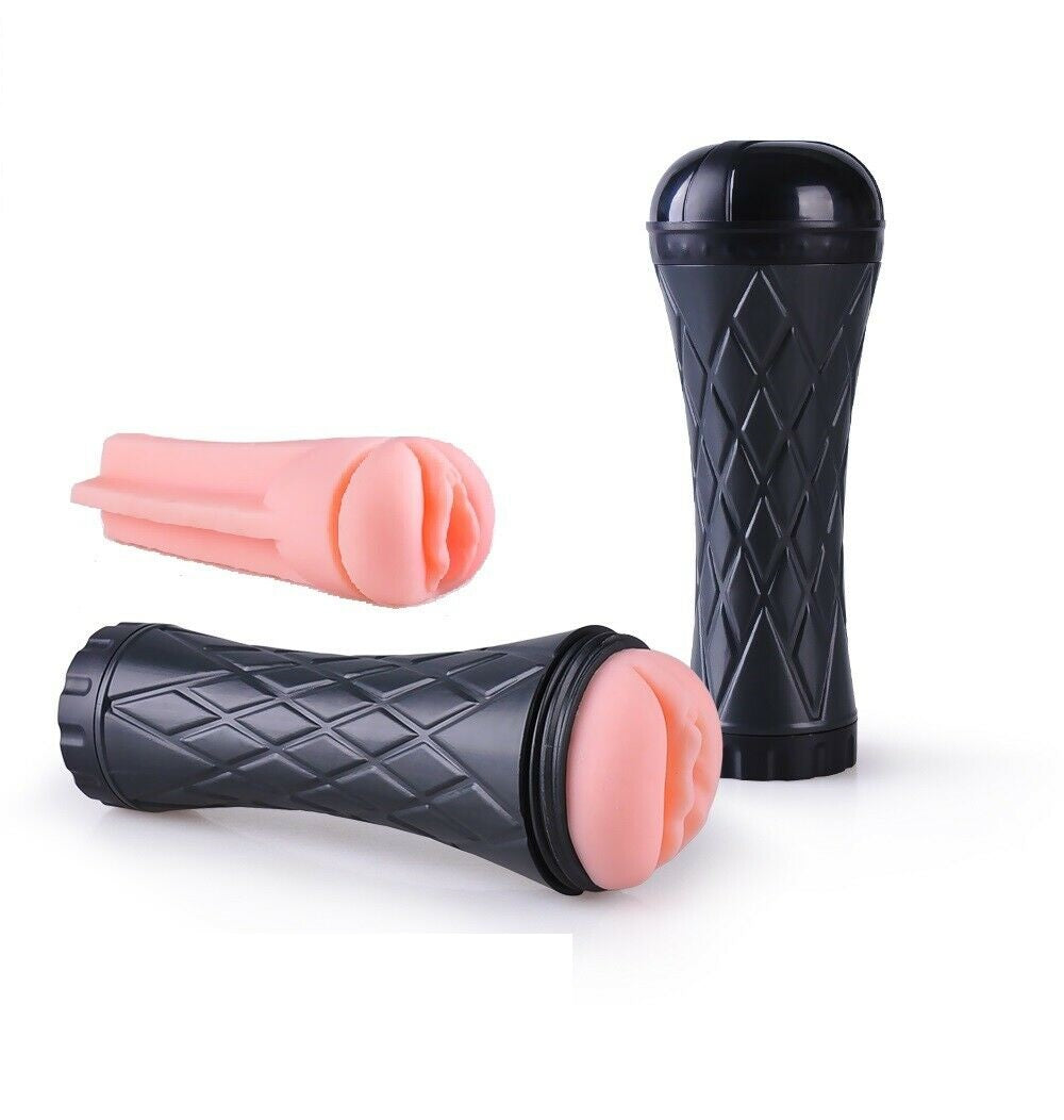Male Vagina Shape Masturbation Cup Stroker Flesh Light Sleeve Masturbator Sex Toys for Men