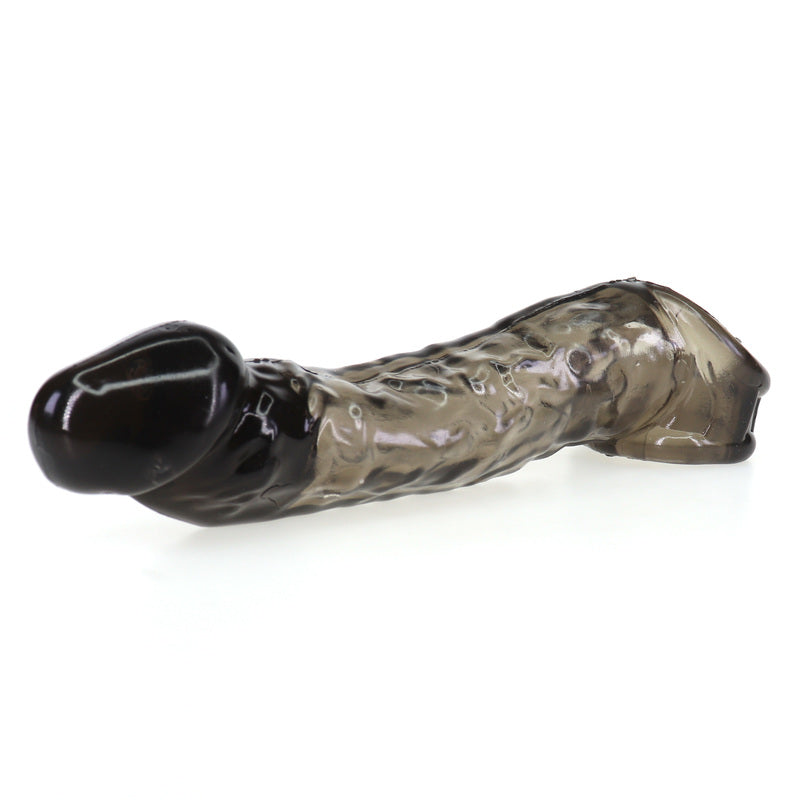 Reusable Penis Sleeve Extra 5.5cm Extender Enlarger Condom Ball Loop Ejaculation Aid Sex Toys for Men Couples