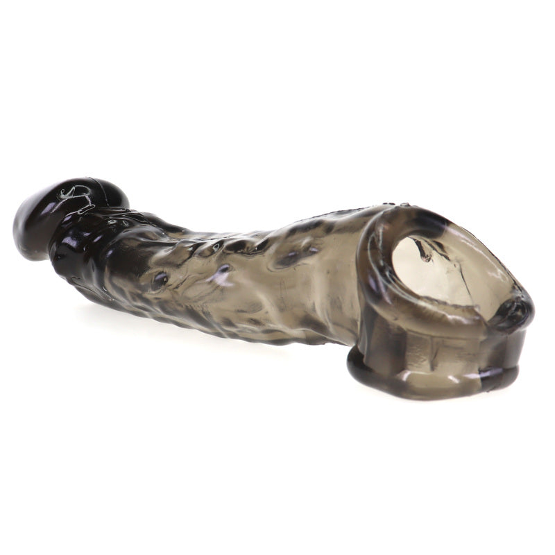 Reusable Penis Sleeve Extra 5.5cm Extender Enlarger Condom Ball Loop Ejaculation Aid Sex Toys for Men Couples
