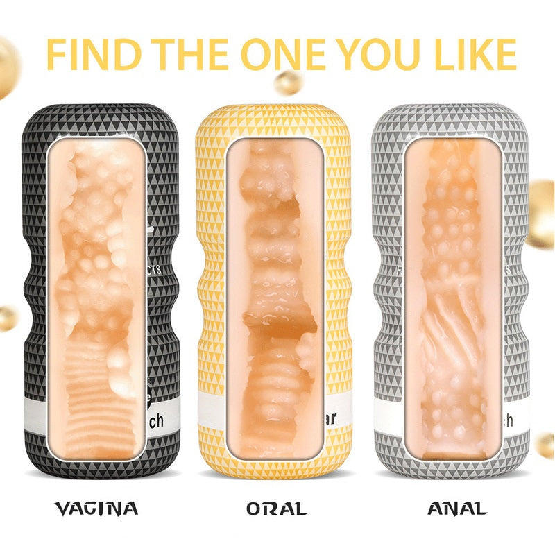 Male Vagina Shape Masturbation Cup Stroker Flesh Light Sleeve Masturbator Sex Toys for Men