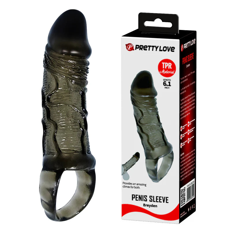Reusable Penis Sleeve Extender Enlarger Condom Ball Loop Ejaculation Aid Sex Toys for Men Couples