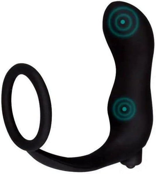 Vibrating Penis Cock Ring & Anal Butt Plug Prostate Massager Sex Toys for Men Woman Couples LGBTQ Gay