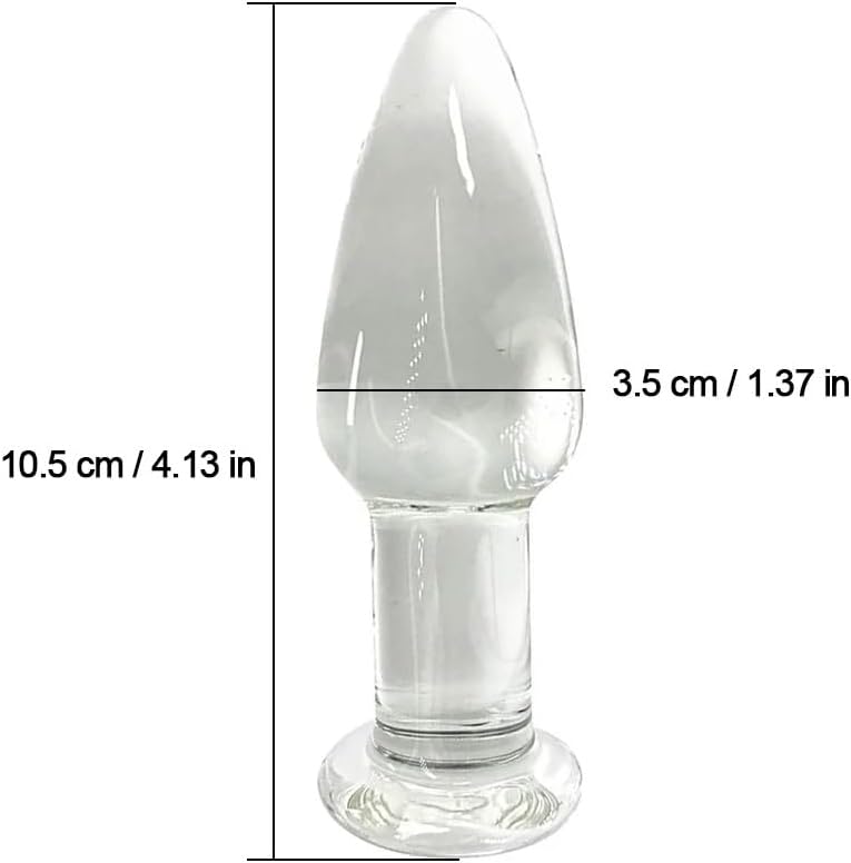 Crystal Glass Anal Butt Plug G-Spot Stimulation Dildo Non- Vibrator Masturbator Sex Toys for Men Women Couples Gay LGBTQ