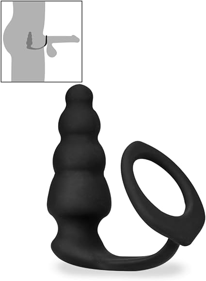 Penis Cock Ring & Anal Butt Plug Prostate Massager Sex Toys for Men Women Couples LGBTQ Gay