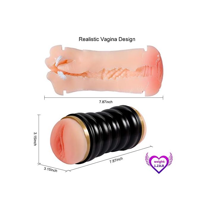 Doubled Vagina & Blow Job Masturbator Penis Flesh Light Sleeve Stroker Sex Toys for Men Couples