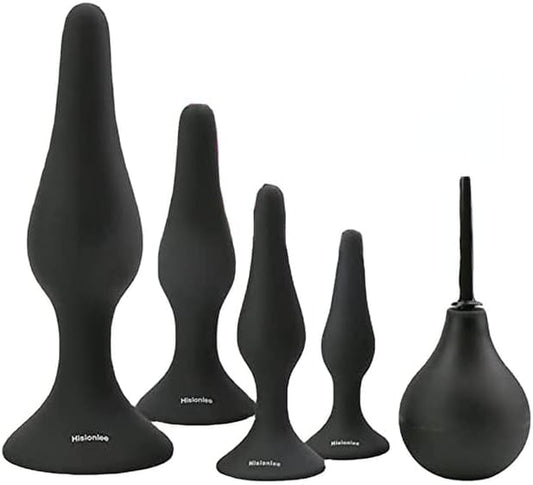 Anal Butt Plug Set Kit Dildo Enema Bulb Prostate Massager Sex Toys for Men Women LGBTQ Couples Gay