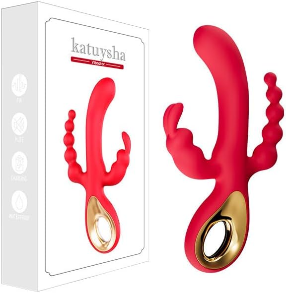USB Rechargeable 3 in 1 Vibrator Dildo Anal Butt Plug Clitoral G-Spot Stimulator Adults Sex Toys for Women Couples