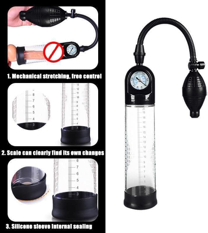 Vacuum Growth Penis Pump Enlarger Stretcher Extender Erection Enhancement Sex Toys for Men Couples