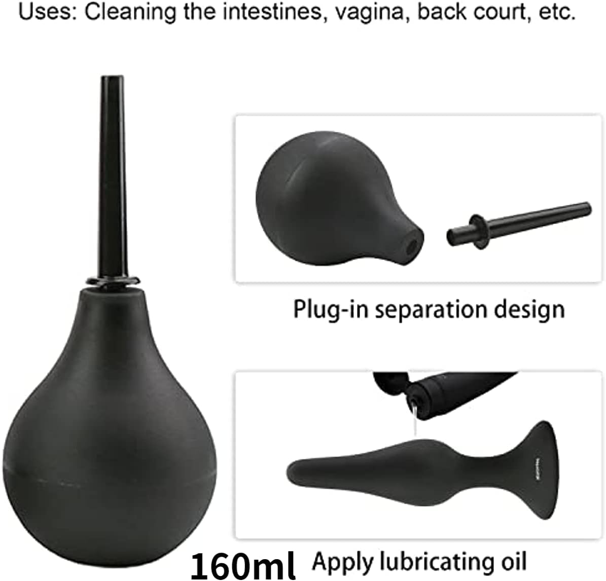 Anal Butt Plug Set Kit Dildo Enema Bulb Prostate Massager Sex Toys for Men Women LGBTQ Couples Gay