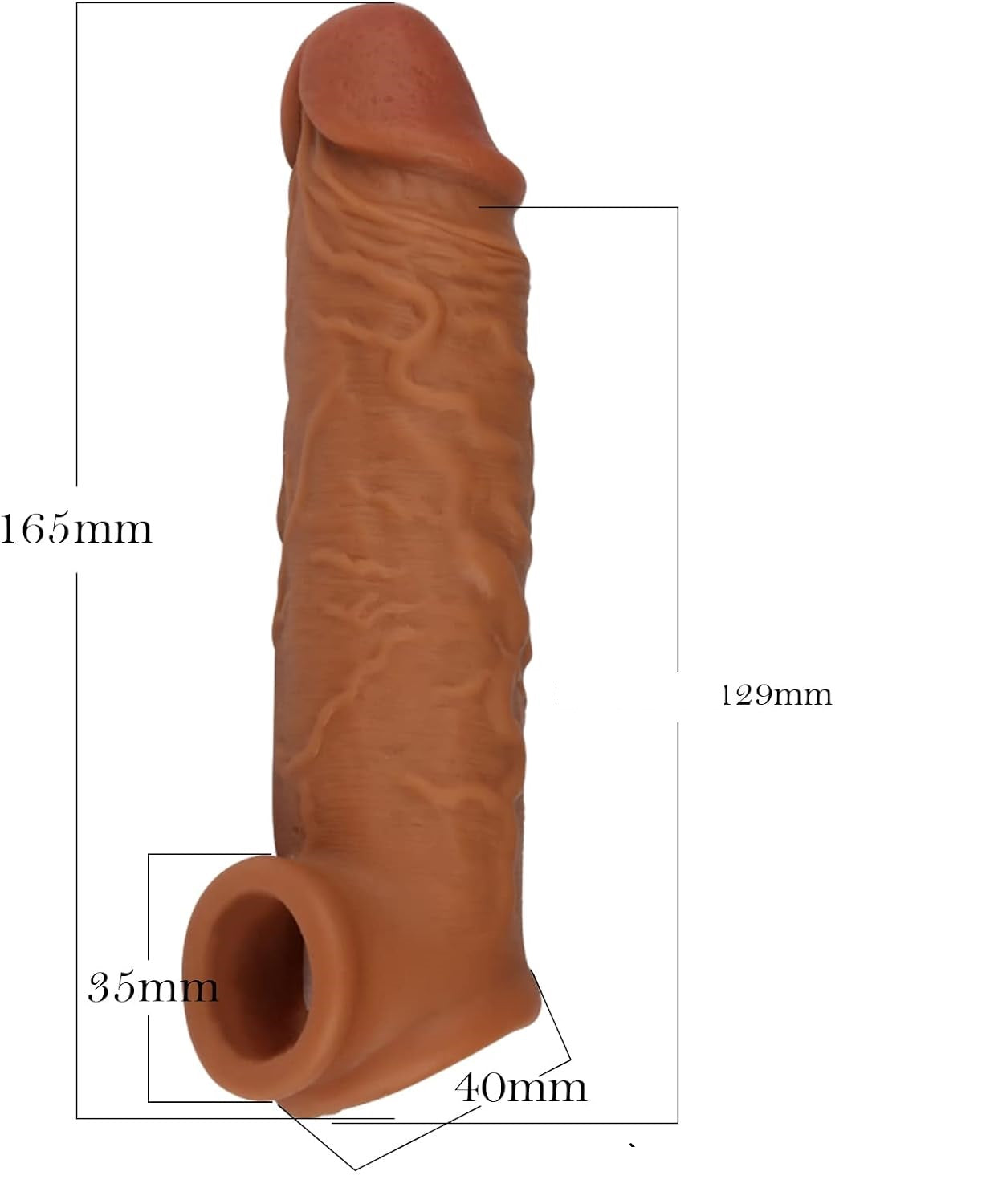 Reusable Penis Sleeve Enlarger Extender with Ball Loop Cock Ring Condom Sex Toys for Men Couples