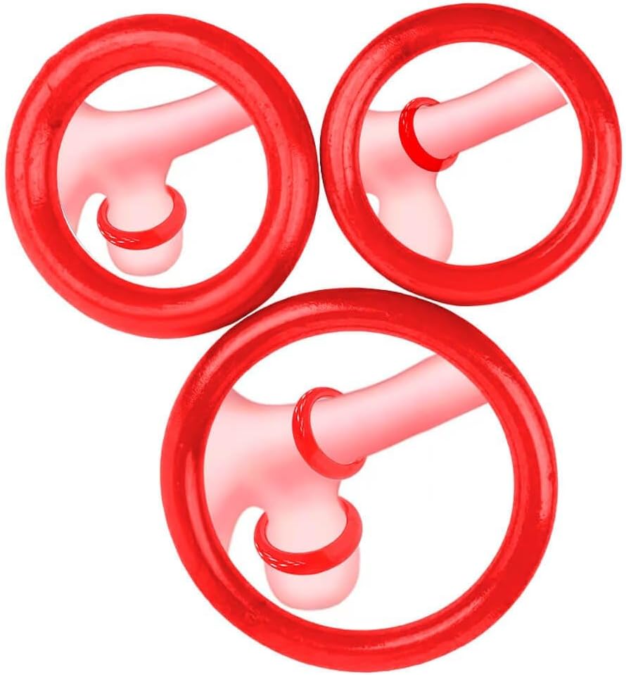 3pcs Penis Cock Ring Enlarger Sleeve Erection Enhancer Delay Ejaculation Male Sex Toys for Men Couples