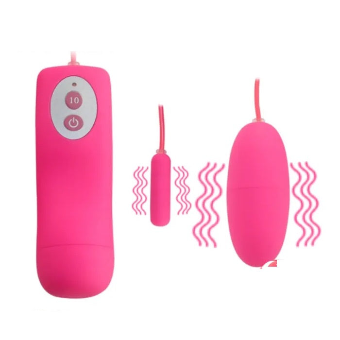 Vibrating Dual Egg Bullet Anal Butt Plug Sex Toy for Men Women Couple Masturbator Massager