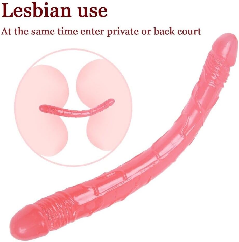 15" Double Ended Dildo Anal Butt Plug Dong Adults Sex Toys for Men Women Couples Gay Lesbian