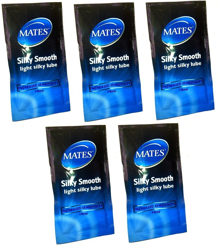 5 sachets Quality Mates Silky Smooth 10ml Sachet Lubricant for Sex Toys Men Women Couples