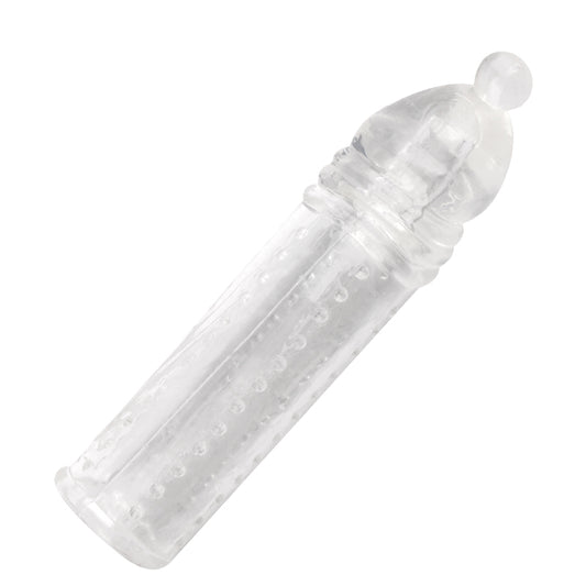 Reusable Penis Sleeve 4.5cm Extra Extender Enlarger Condom Ejaculation Aid Sex Toys for Men Couples