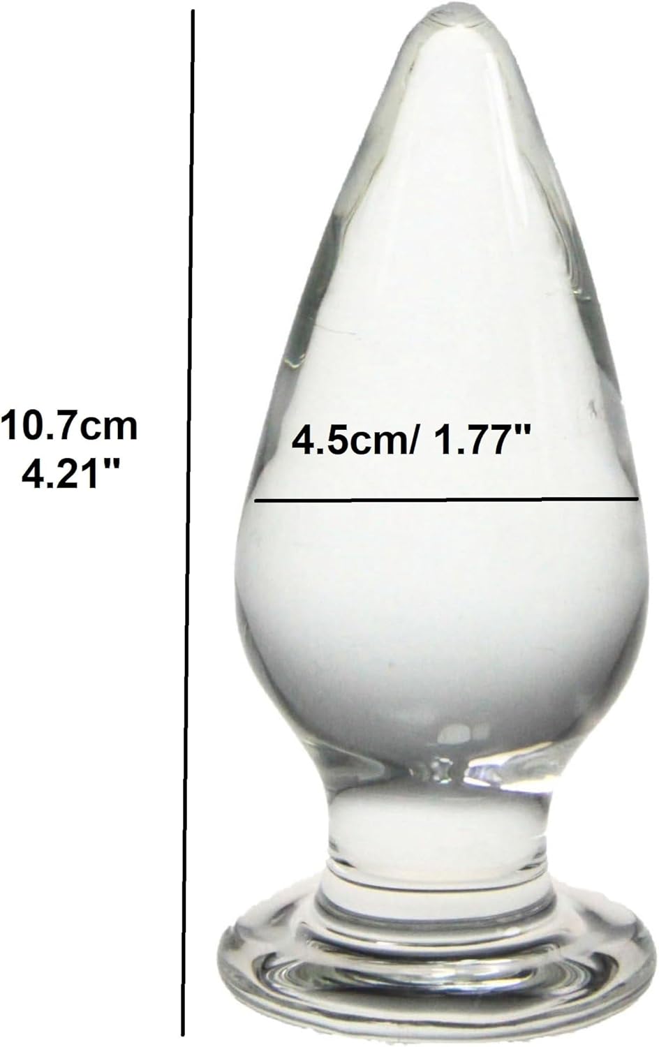 Crystal Glass Anal Butt Plug G-Spot Stimulation Dildo Non- Vibrator Masturbator Sex Toys for Men Women Couples Gay LGBTQ