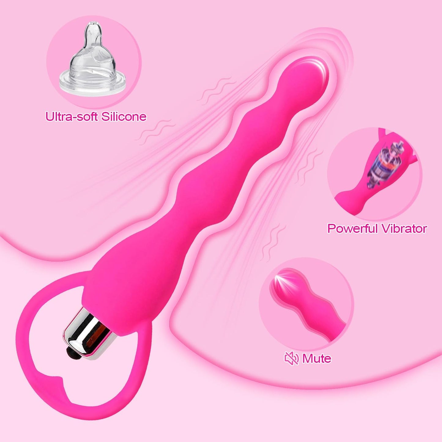 Vibrating Anal Butt Plug Beads Prostate Massager Sex Toys for Men Woman Couples LGBTQ Gay