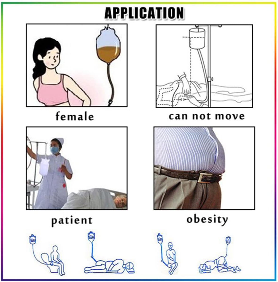 Reusable Enema System Kit Douche Detox Bag Colonic Irrigation Cleaner Rectal Syringe Anal Butt Vagina Plug