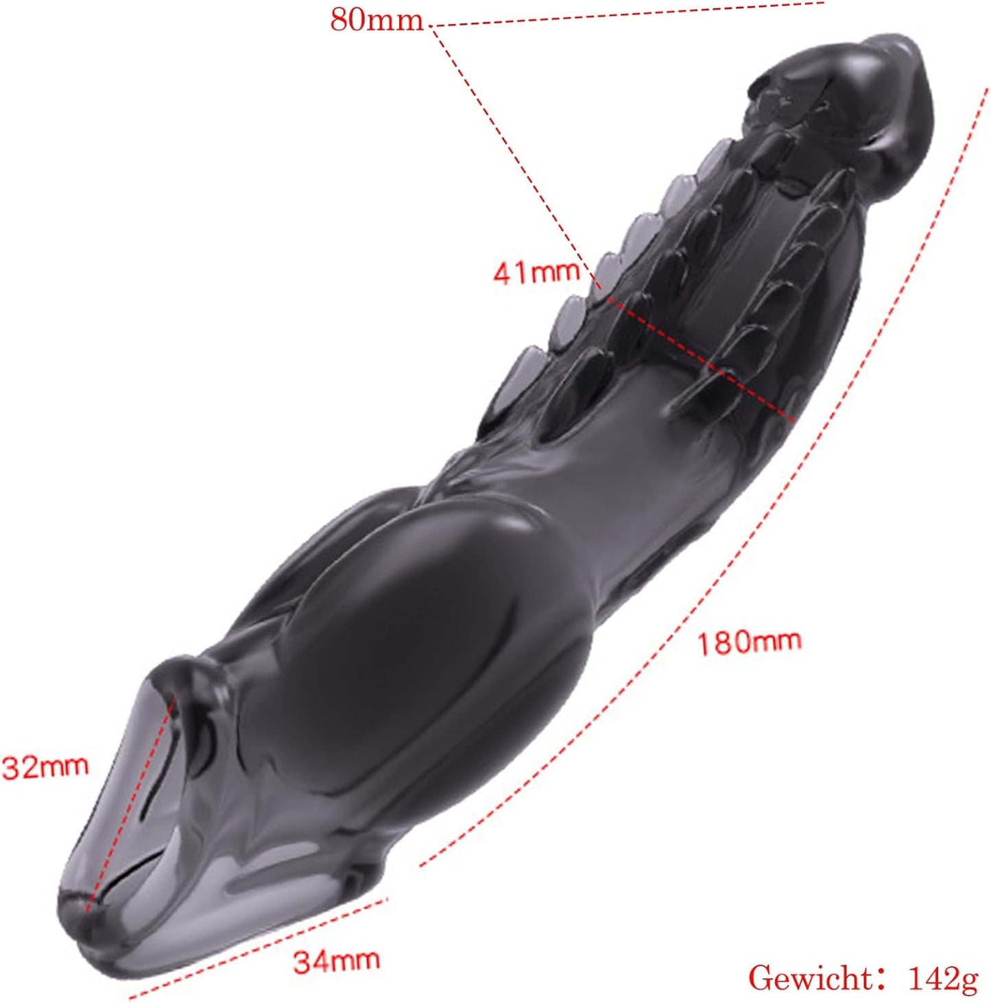 Monster Reusable Penis Sleeve Extra 8cm Extender Enlarger Condom Ball Loop Ejaculation Aid