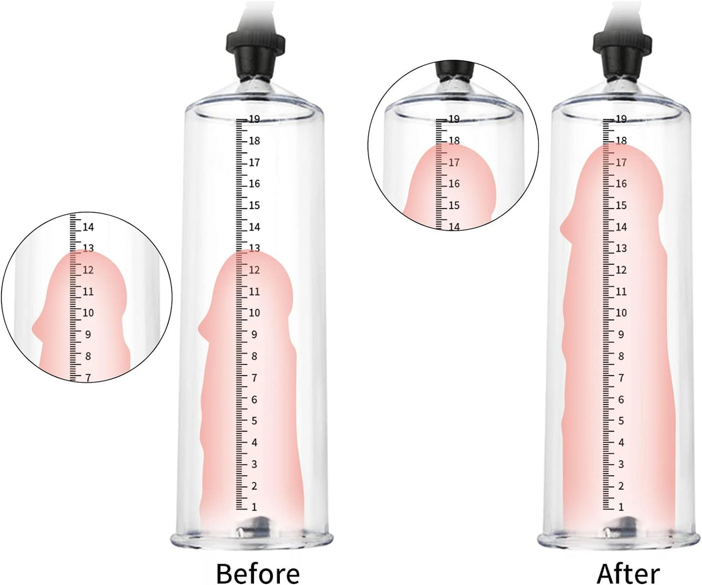 Vacuum Growth Penis Pump Enlarger Stretcher Extender Erection Enhancement Sex Toys for Men Couples