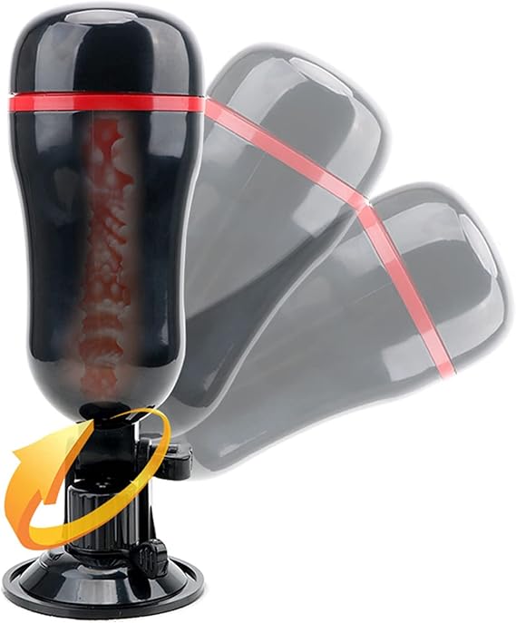 2 in1 Anal & Vagina Shape Male Vibrating Masturbation Cup Hands-Free Suction Cup Flesh Light Stroker Sex Toys for Men