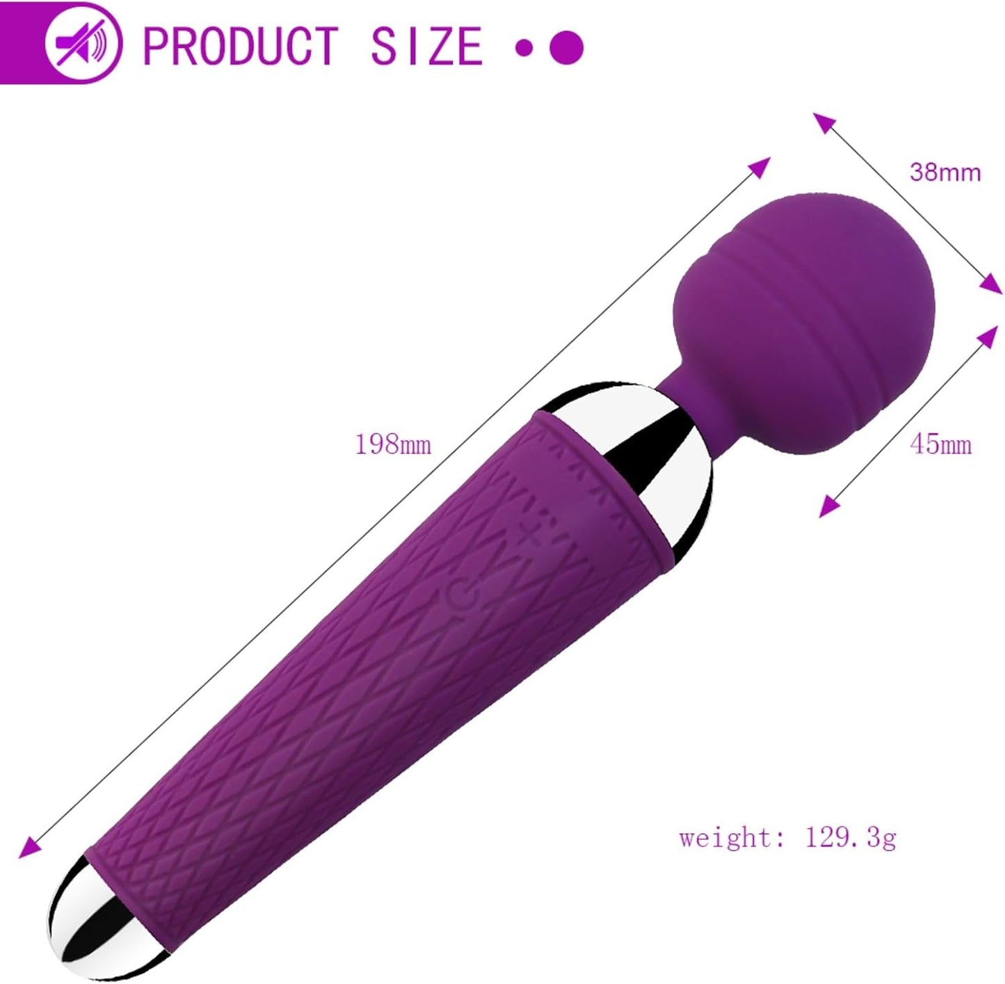 Magic Wand USB Vibrator Anal Butt Plug Sex Toys for Men Women Couples LGBTQ Gay Masturbator