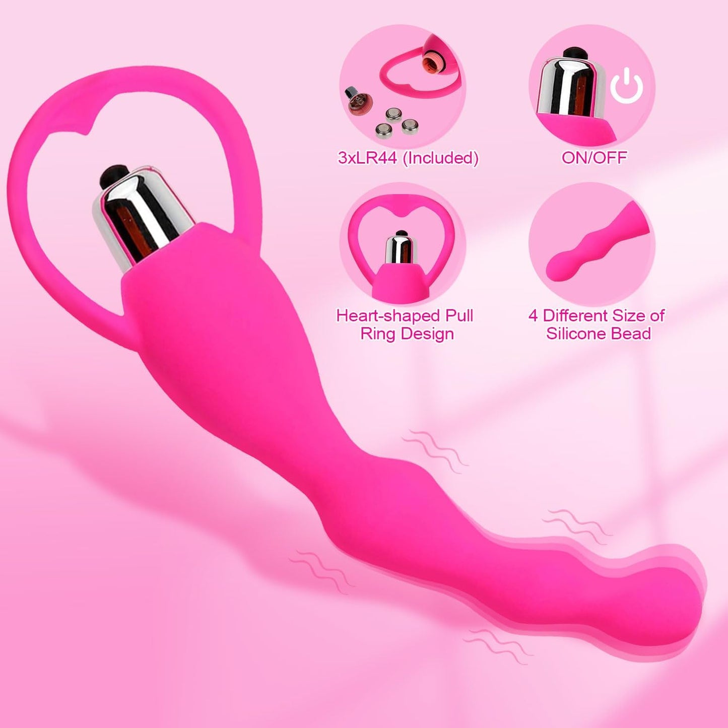 Vibrating Anal Butt Plug Beads Prostate Massager Sex Toys for Men Woman Couples LGBTQ Gay