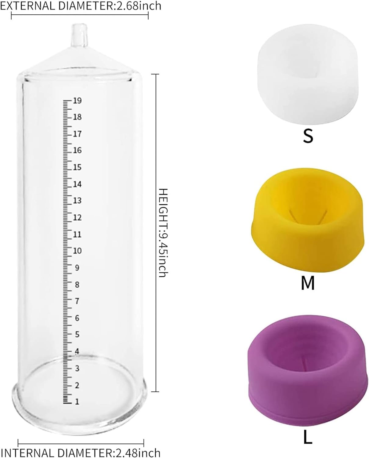 Vacuum Growth Penis Pump Enlarger Stretcher Extender Erection Enhancement Sex Toys for Men Couples