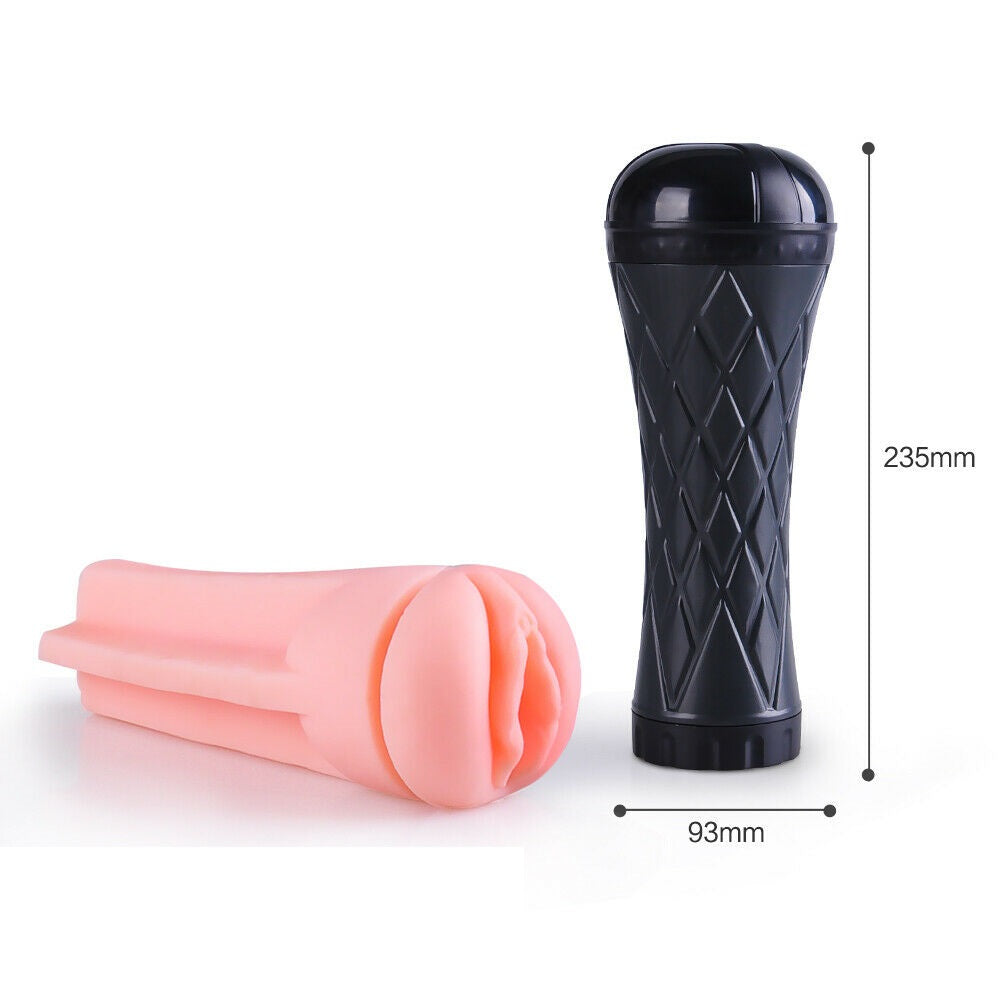 Male Vagina Shape Masturbation Cup Stroker Flesh Light Sleeve Masturbator Sex Toys for Men
