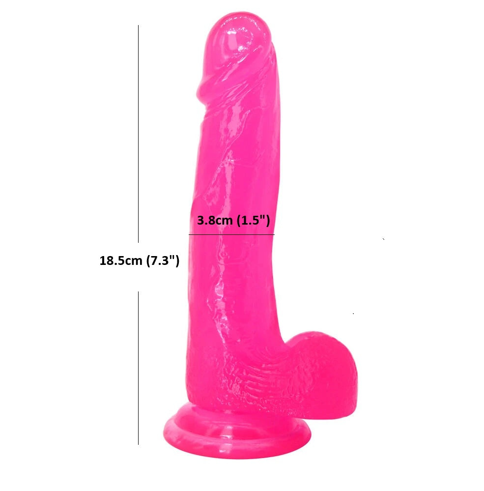 7" Realistic Dildo Suction Cup Thick Veiny Dong Giant Cock With Ball Sex Toys For Men Women Couples