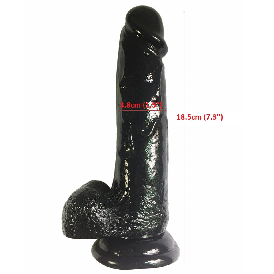 7" Realistic Dildo Suction Cup Thick Veiny Dong Giant Cock With Ball Sex Toys For Men Women Couples